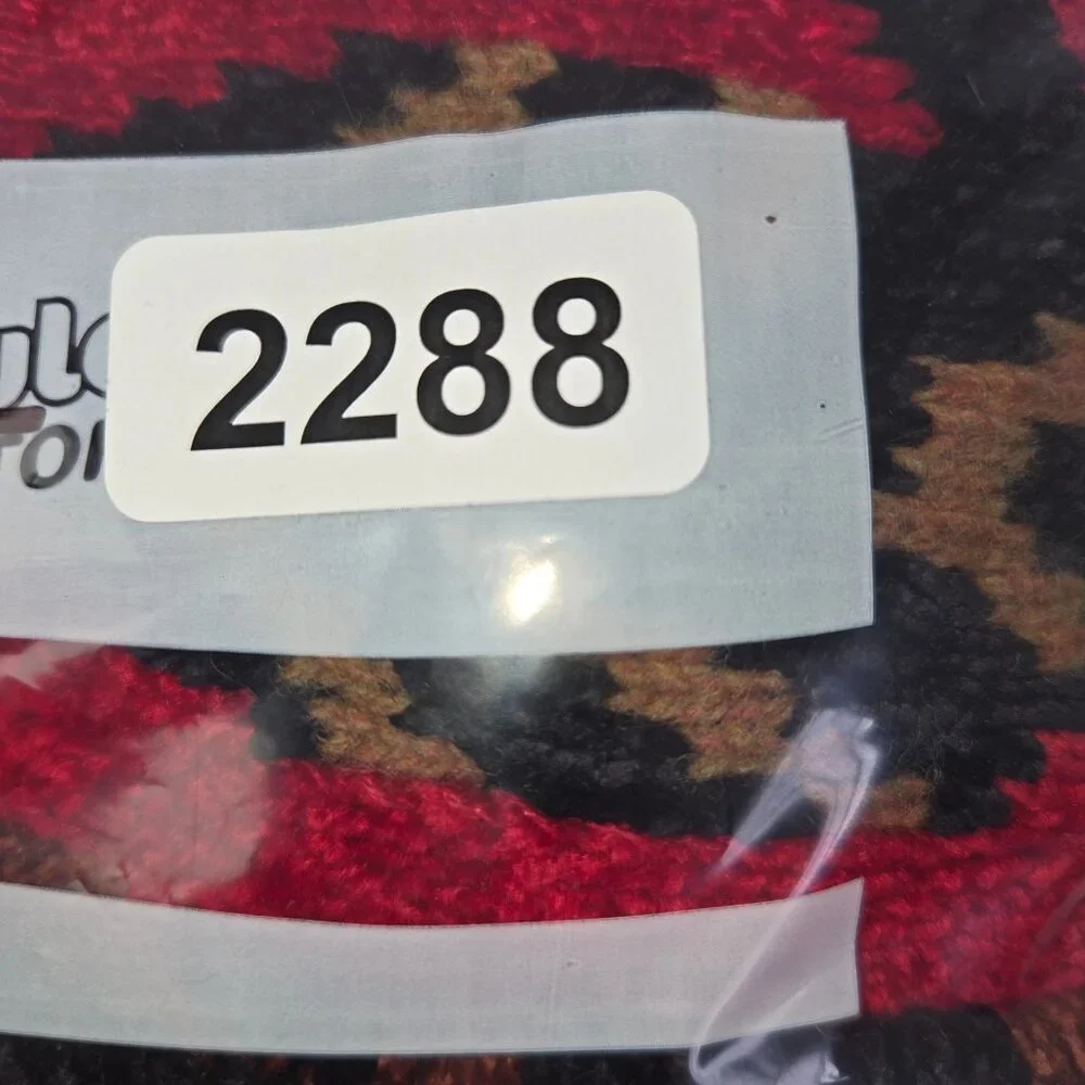 Susan Bristol Ltd. Vintage Womens L  Red Cat Print Full Zip Sweater 2288 - Picture 8 of 8